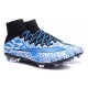 Nike Scarpa da Calcio Nuovo Mercurial Superfly FG Cristiano Ronaldo Bianco Blu