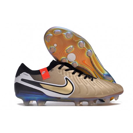 Scarpa Nike Tiempo Legend X Elite FG Future Heritage Oro Silk Metallico Moneta Nero