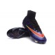 Nuove Scarpe Calcio Nike Mercurial Superfly Iv CR7 FG Viola Rosso Nero