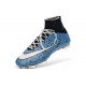 Nuove Scarpe Calcio Nike Mercurial Superfly Iv CR7 FG Safari Blu Bianco Nero