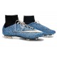 Nuove Scarpe Calcio Nike Mercurial Superfly Iv CR7 FG Safari Blu Bianco Nero