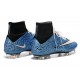 Nuove Scarpe Calcio Nike Mercurial Superfly Iv CR7 FG Safari Blu Bianco Nero