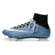 Nuove Scarpe Calcio Nike Mercurial Superfly Iv CR7 FG Safari Blu Bianco Nero