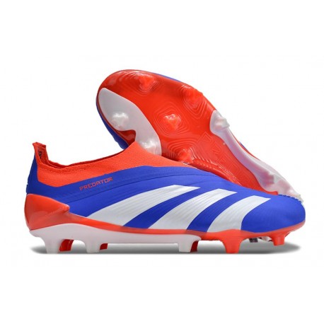 adidas Predator Elite Senza Lacci FG Blu Bianco Rosso