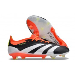 adidas Predator Elite FG Scarpa da Calcio Nero Core Bianco Rosso Solare