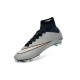 Nuove Scarpe Calcio Nike Mercurial Superfly Iv CR7 FG Metallico Bianco