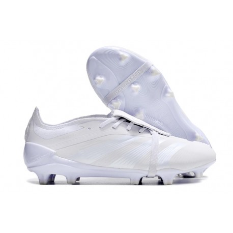 adidas Predator Fold-over Tongue Elite FG Bianco Argento Met