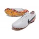 Scarpa Nike Tiempo Legend X Elite FG Bianco Nero Arancione