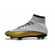 Ronaldo Scarpa Nike Mercurial Superfly CR501 FG Bianco Oro
