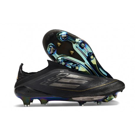 adidas F50+ Laceless FG Nero Core Ferro Metallizzato Oro Met