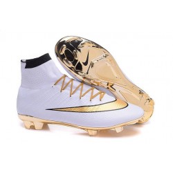 Ronaldo Scarpa Nike Mercurial Superfly 4 FG Bianco Oro