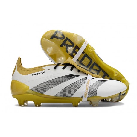 Nuovo adidas Predator FT Elite FG Bianco Oro Argento