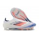 Scarpe da calcio adidas F50 Elite Laceless FG Bianco Blu Lucido Rosso Solare