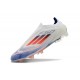 Scarpe da calcio adidas F50 Elite Laceless FG Bianco Blu Lucido Rosso Solare