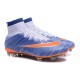 Nuove Scarpe Calcio Nike Mercurial Superfly Iv CR7 FG Viola Arancio