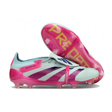 adidas Predator 2024 Elite FT FG Bleu Très Pâle Rose Lucide Jaune Semi Solaire