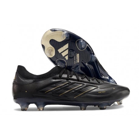 adidas Copa Pure 2+ FG Pelle Nero Core Carbone Oro Met