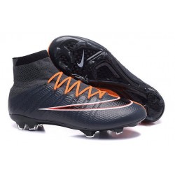 Cristiano Ronaldo Scarpe Nuove 2016 Nike Mercurial Superfly FG Nero Arancio