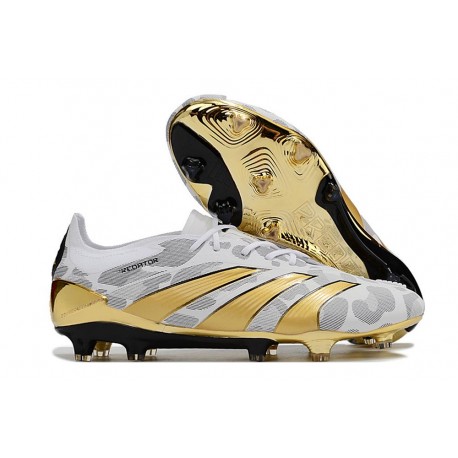adidas Predator Elite FG Scarpa da Calcio Oro Bianco Grigio
