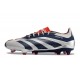 adidas Predator Elite FG Scarpa da Calcio Argento Nero Rosso