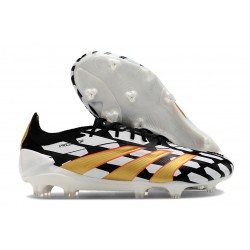 adidas Predator Elite FG Scarpa da Calcio Nero Bianco Oro