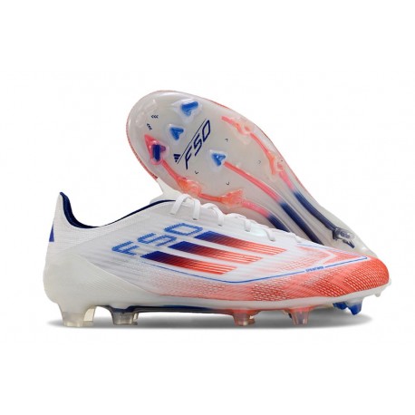 adidas F50 Elite FG Nuovo Ftwr Bianco Rosso Solare Blu Lucido