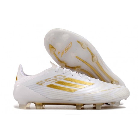 adidas F50 Elite FG Nuovo Ftwr Bianco Oro Met Ftwr Bianco