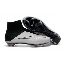 Cristiano Ronaldo Scarpe Nuove 2016 Nike Mercurial Superfly FG Pelle Bianco Nero