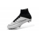 Cristiano Ronaldo Scarpe Nuove 2016 Nike Mercurial Superfly FG Pelle Bianco Nero