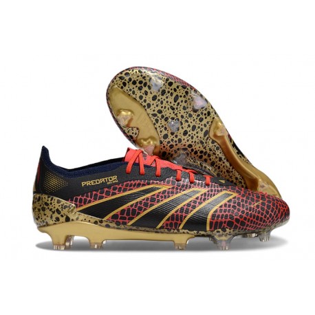 adidas Predator Elite FG Scarpa da Calcio Rosso Oro Nero