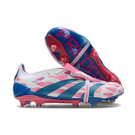 adidas Predator Elite Fold-over Tongue FG Ftwr Bianco Solar Blu Solar Rosa