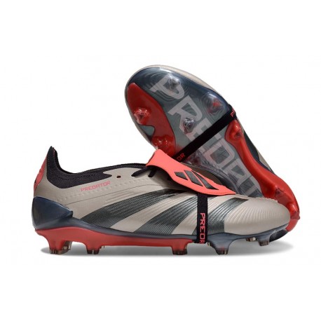 adidas Predator Elite Fold-over Tongue FG Platin Met Nero Aurora Carbone