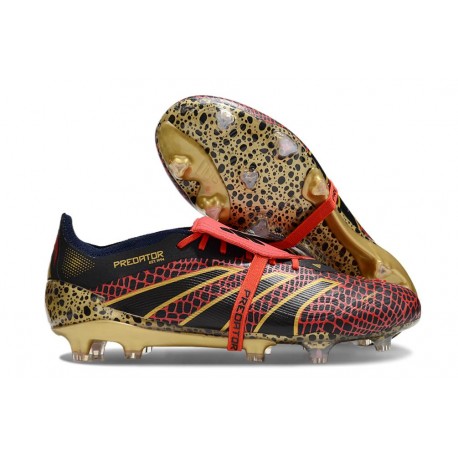 adidas Predator Elite Fold-over Tongue FG Year Of The Snake - Rosso Oro Metallizzato Nero