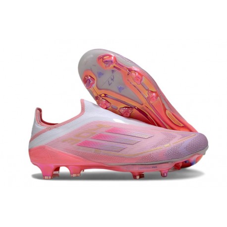 adidas F50+ Laceless FG Rosa Bianco