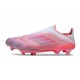 adidas F50+ Laceless FG Rosa Bianco
