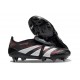 adidas Predator 25 Elite Tongue FG Nero Grigio 4 Rosso Lucido