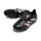adidas Predator 25 Elite Tongue FG Nero Grigio 4 Rosso Lucido