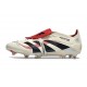 adidas Predator 25 Elite Tongue FG Bianco Off Nero Core Rubino Puro