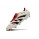 adidas Predator 25 Elite Tongue FG Bianco Off Nero Core Rubino Puro