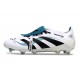 adidas Predator 25 Elite Tongue FG Bianco Nero Ciano 