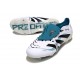 adidas Predator 25 Elite Tongue FG Bianco Nero Ciano 