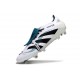 adidas Predator 25 Elite Tongue FG Bianco Nero Ciano 