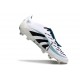 adidas Predator 25 Elite Tongue FG Bianco Nero Ciano 