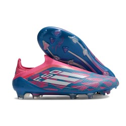 Scarpe da calcio adidas F50 Elite Laceless FG Solar Blu Ftwr Bianco Solar Rosa