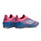 Scarpe da calcio adidas F50 Elite Laceless FG Solar Blu Ftwr Bianco Solar Rosa