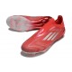 Scarpe da calcio adidas F50 Elite Laceless FG Rosso Argento