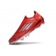 Scarpe da calcio adidas F50 Elite Laceless FG Rosso Argento