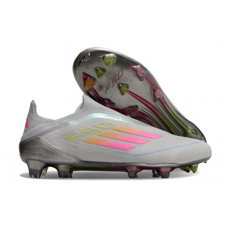 Scarpe da calcio adidas F50 Elite Laceless FG Grigio Rosa