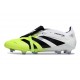 adidas Predator 25 Elite Tongue FG Bianco Nero Limone Lucido