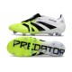adidas Predator 25 Elite Tongue FG Bianco Nero Limone Lucido